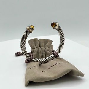 DAVID YURMAN 7mm Cable Bracelet with Citrine and 14k Gold